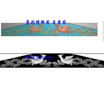 Phoenix Bed Brain Sofa Brain Double Phoenix Finely Carved Illustration of Grey Plot Grayscale Fig. DIAGRAM Wired Original