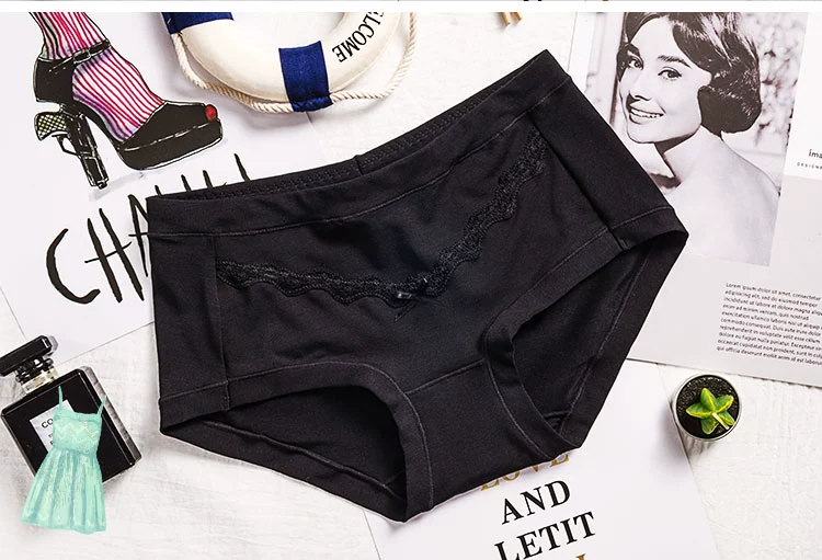 Ba lấy một đồ lót nữ cotton mới cỡ vừa mã M mã trong quần lót thắt lưng ren quần xì nam