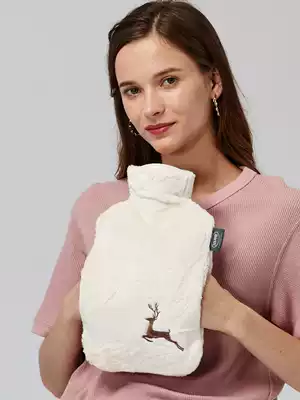 Bosier explosion-proof water injection women's double meddle long velvet hot water bag large warm water bag 2 0 liters safety and environmental protection PVC