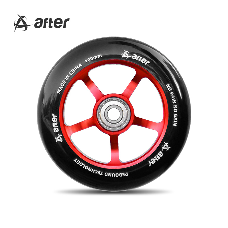 Professional Limit Scooter Aluminum Alloy PU Wheels 100 * 24mm Speed Skating Wheel Sliding Shoes Wheel Trolley Wheelchair Accessories