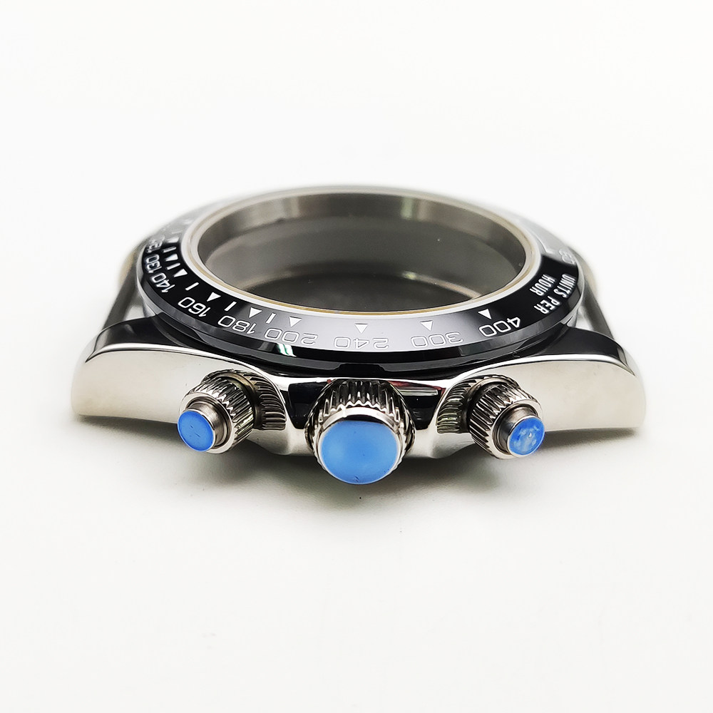 Аксессуары 39mm手表表壳全套+中光钢带 代用精工石英vk63机芯改装配件蓝宝石 Parnsrpe