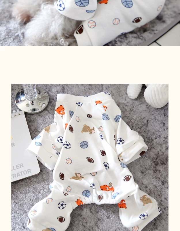 Quần áo chó con bốn chân Quần áo vuông Vải mùa hè Teddy thoáng khí Áo đỏ VIP Mùa xuân nhỏ Bông Schnauzer - Quần áo & phụ kiện thú cưng