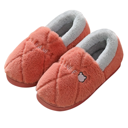 Зимние утепленные женские женские тапочки на платформе, закрытая пятка, подходят для дома и улицы, подходят для носки на улице, коллекция 2022 года