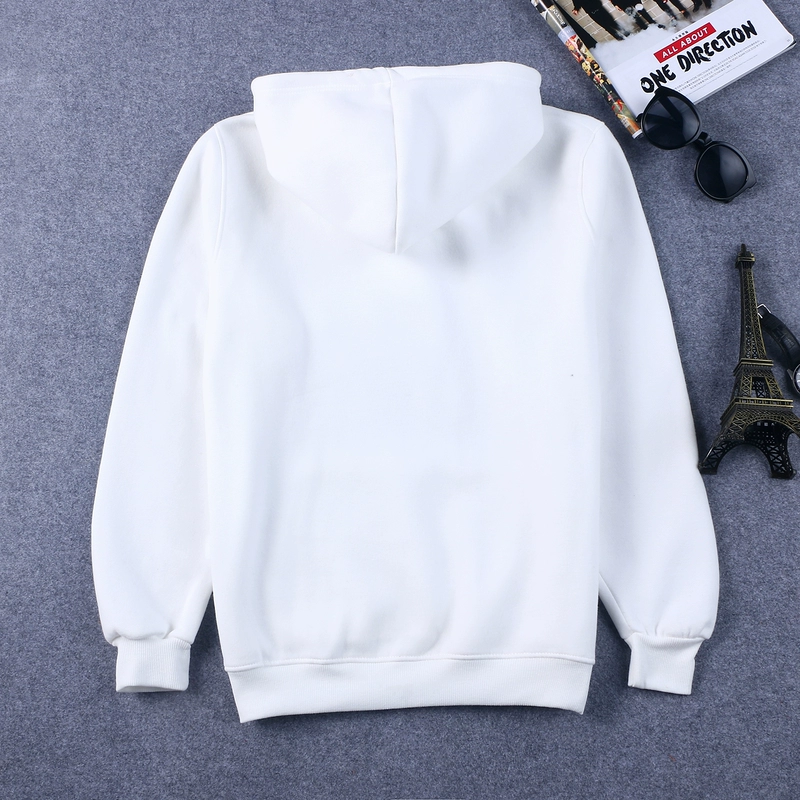 Tùy chỉnh trống màu rắn áo trùm đầu áo len lớp mới quần áo overalls nam và nữ cặp vợ chồng áo len quần áo tùy chỉnh áo hoodie ngắn tay