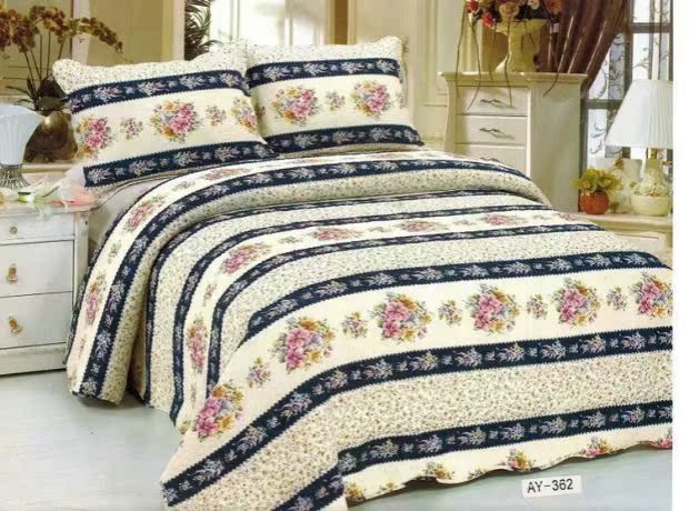 Cotton điều hòa không khí được chăn bông * Giường đôi châu Âu đơn giản cotton mùa hè mát mẻ được giặt trải giường ba bộ ga phủ giường everon