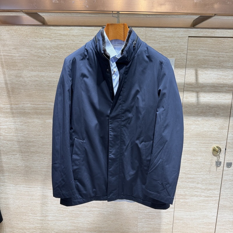 Saintpaulon Saint Paulon Autumn and Winter Business Casual Rabbit Fur Multi-Color Stand Collar Nylon Jacket