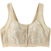Full cotton front buckle bra ultra-thin no steel ring No chest cushion jacquard pure cotton lactation underwear old mans bra large size bra