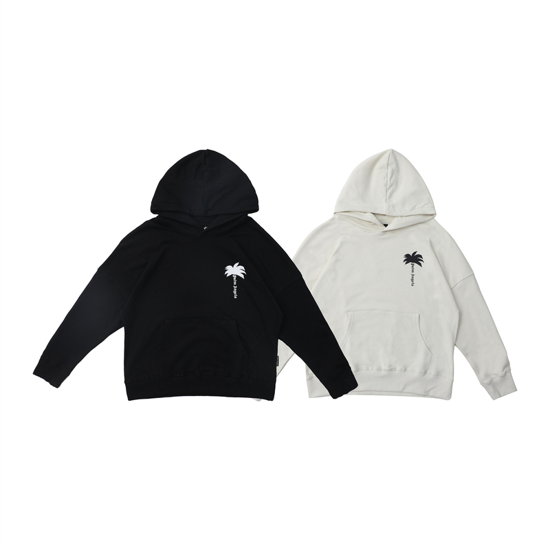 Palm Angels Hoodie Pa Coconut Tree Lettering European and American Street Fashion Brand Loose Hoodie for Men