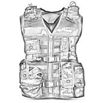 Outdoor tactical camping equipment quick dismantling tactical vest CS multifunctional field 13 camouflage vest