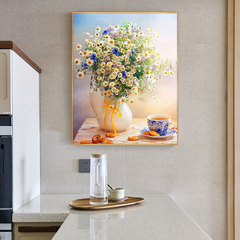 2021 Diamond Painting New Living Room Full Drill Katong People's Crystal Cross Embroidered Dot Stick Brick Small Pieces Handmade 2022