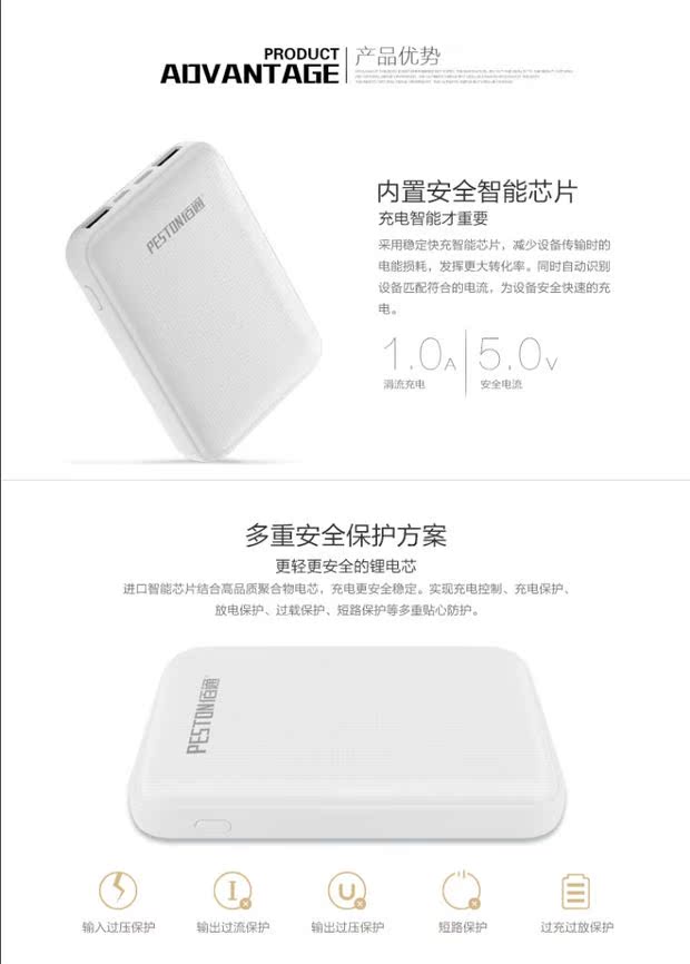 Kiểm tra Bai-8 Mini nhỏ gọn sạc Po cổng kép USB Type-C thiết bị cầm tay di động tablet điện thoại di động - Ngân hàng điện thoại di động sạc dự phòng đa năng