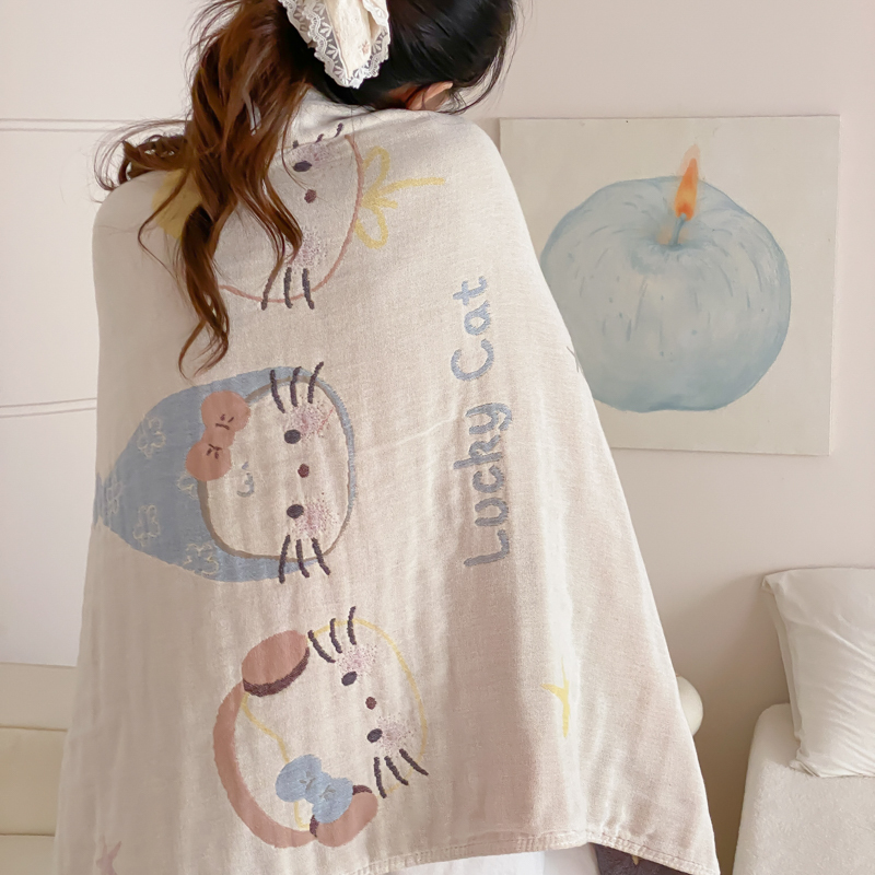 Rolando Cute Pure Cotton Gauze Bath Towel for Adults 2026 New Model Household All-Cotton Absorbent Non-Shedding Bath Wrap Towel Rolando Cute Pure Cotton Gauze Bath Towel for Adults 2026 New Model Household All-Cotton Absorbent Non-Shedding Bath Wrap Towel