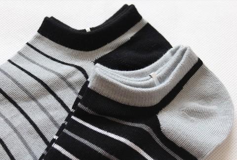 Vớ nam bằng sợi tre mới vớ nam vớ mỏng mỏng ẩm thấm hút bông kháng khuẩn cotton sọc mùa hè tất da nữ