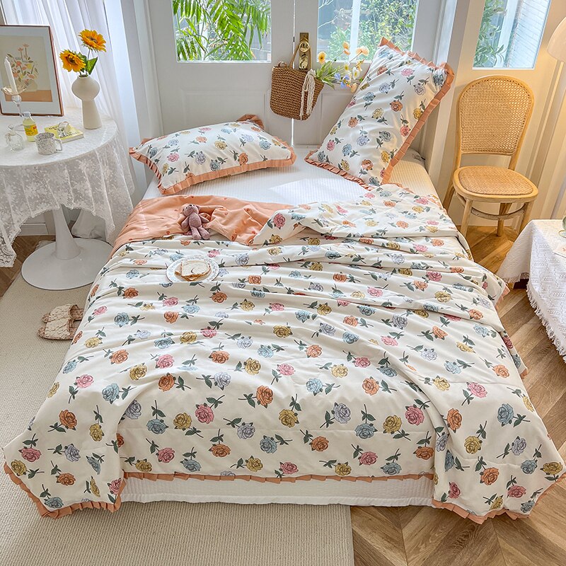 Soybean fiber cotton summer quilt air conditioner quilt summer cool quilt pure cotton thin quilt spring autumn summer quilt core machine washable