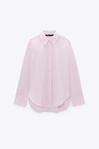 February spot ZARA domestic womens poplin shirt 03067005622 3067 005