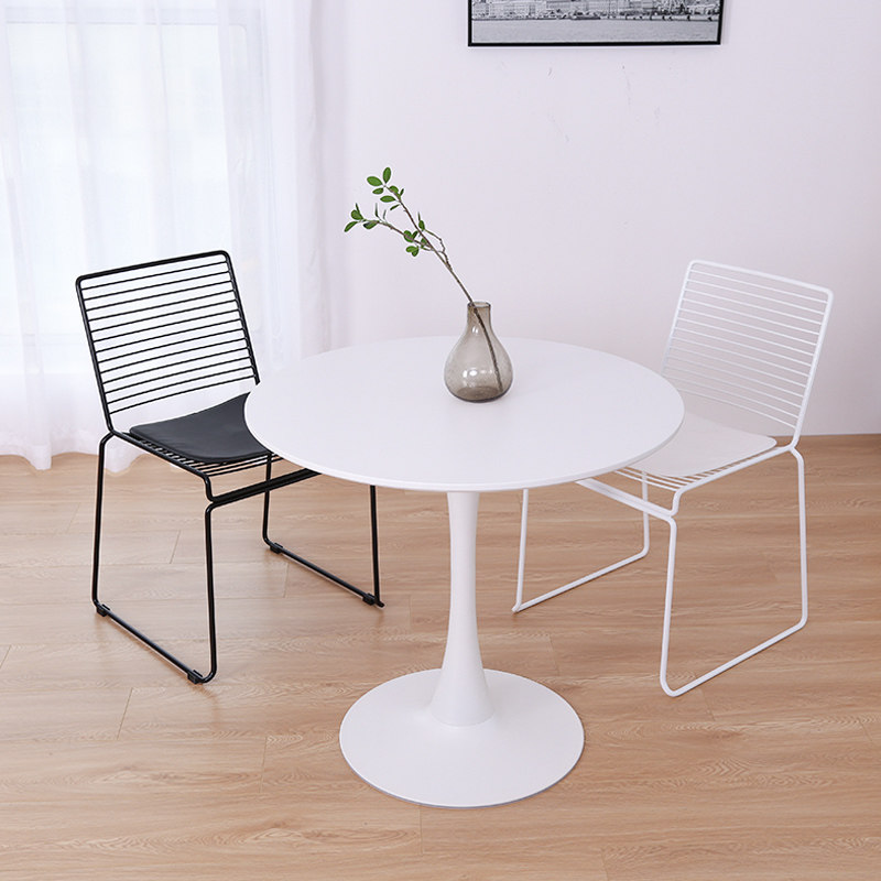 White minimalist Imus table Tulip baking varnish in talks for small round table milk tea shop coffee table home dining table and chairs