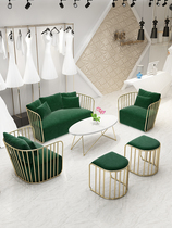 Nordic living room small sofa simple modern Net red small apartment bedroom light luxury reception negotiation fabric sofa combination