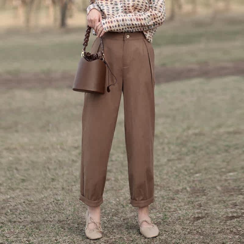 Pants women's spring and summer thin section all-match loose carrot pants casual pants harem pants women's summer new women's clothing