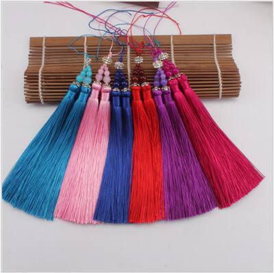 Fan tassel pendant, Chinese knot tassel tassel, DIY car hanging accessory, high-end diamond-shaped tassel double tassel