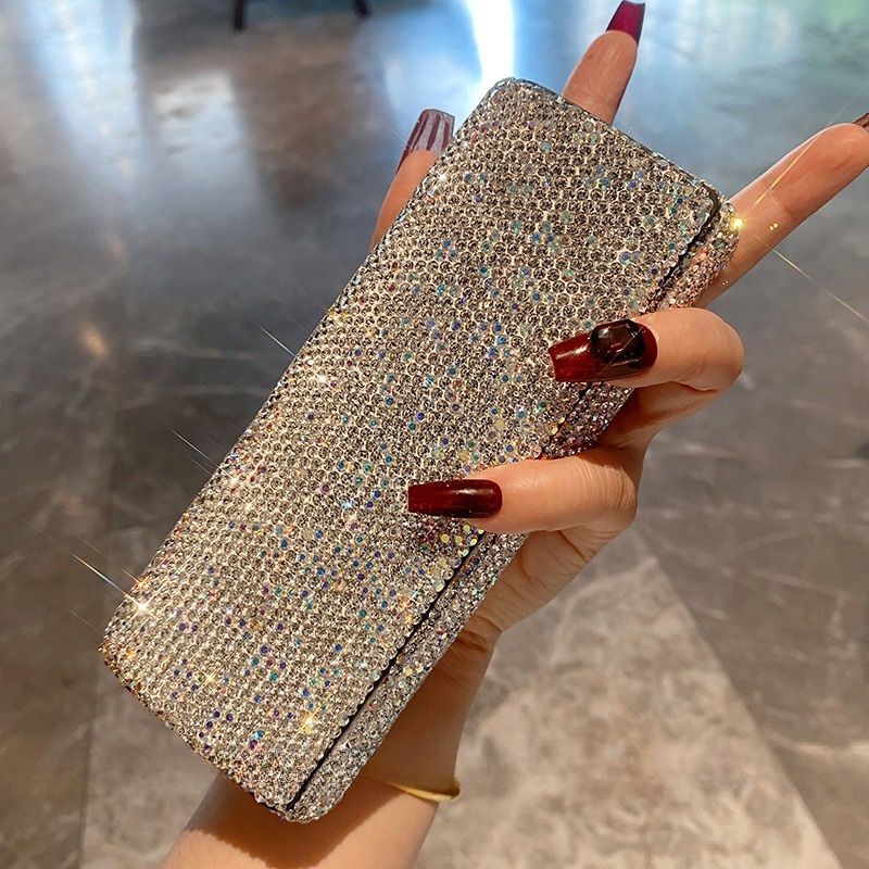 Diamond-Encrusted Fashionable Car-Mounted Glasses Case, New Style Sunglasses Case, High-End Women's Glasses Case, Premium Version