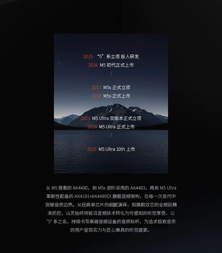 山灵M5Ultra 十周年纪念版 音乐HiFi播放器 M5U触屏高品质随身MP3
