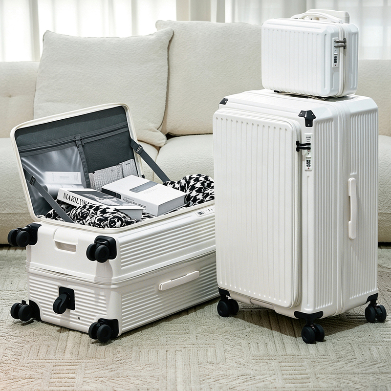 2026 New Model Side-Opening Expandable Luggage with Cup Holder, Durable Five-Wheel Trolley Suitcase for Men and Women, Suitable for Students 2026 New Model Side-Opening Expandable Luggage with Cup Holder, Durable Five-Wheel Trolley Suitcase for Men and Women, Suitable for Students