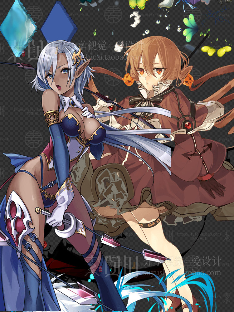 日韩Q版520套动作序列帧立绘头像UI图标场景音效游戏美术素材参考