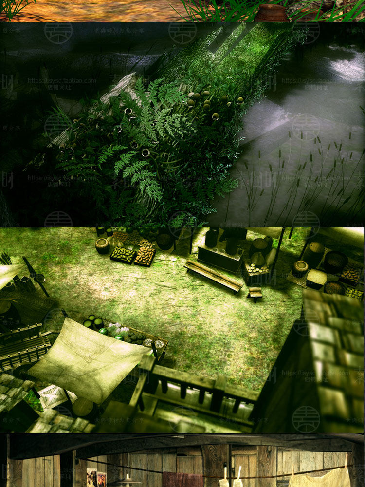 日式动漫游戏场景背景合集 室内外场景psd源文件 cg原画美术参考