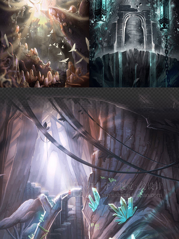 日韩Q版520套动作序列帧立绘头像UI图标场景音效游戏美术素材参考