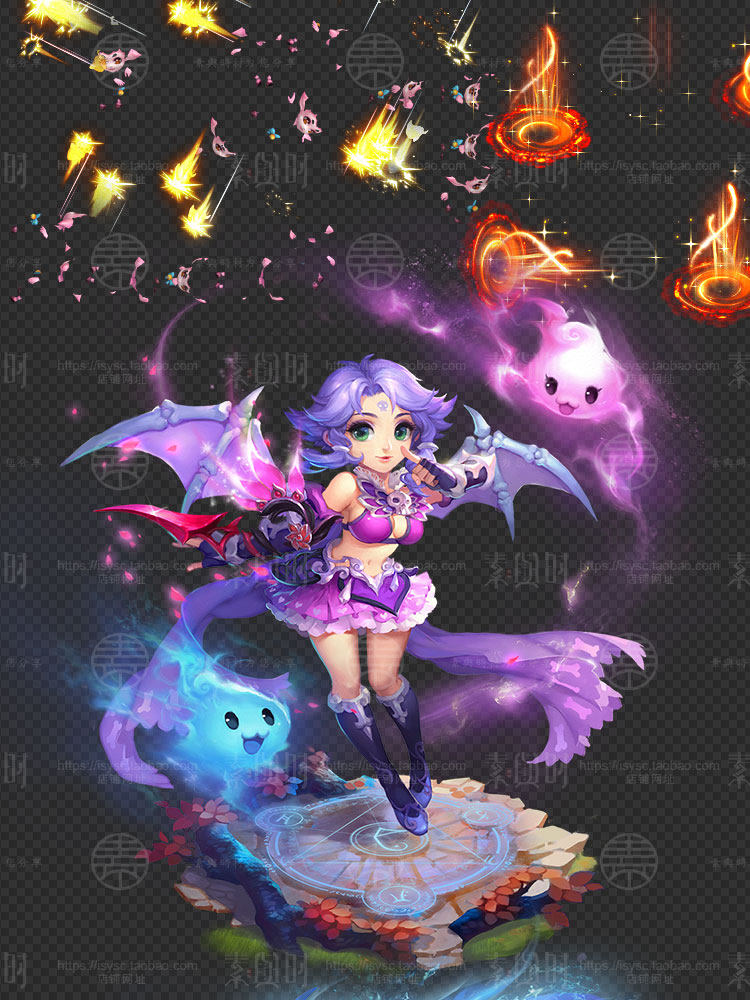 游戏美术资源梦幻西游UI界面图标技能场景角色美术资源素材参考