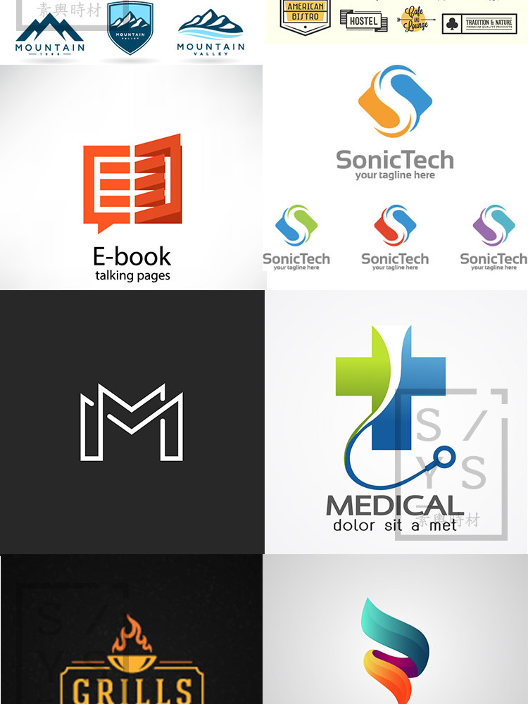 创意LOGO标志矢量素材标识企业形象公司平面设计模板EPS矢量999+