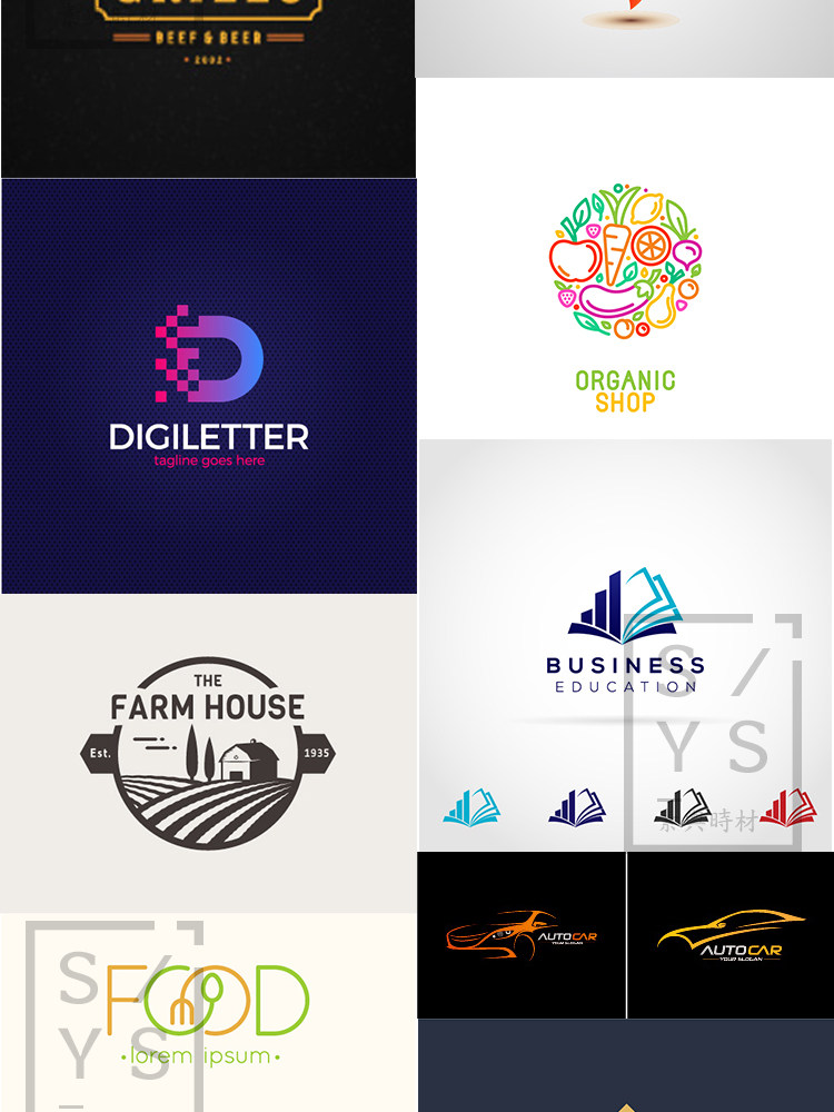 创意LOGO标志矢量素材标识企业形象公司平面设计模板EPS矢量999+