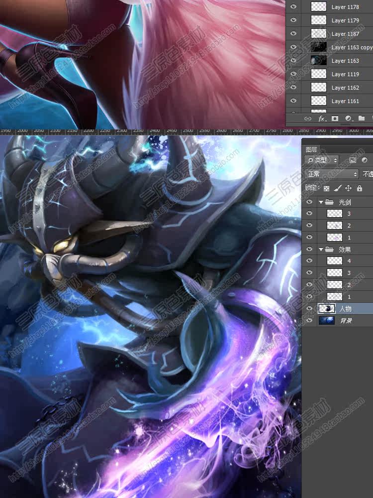 精品欧美风游戏原画素材 CG设定 LOL英雄联盟PSD分层超高清12.9G