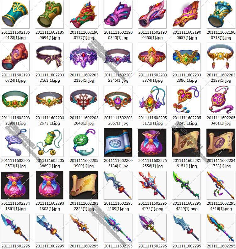 高清 古代Q版 素材元件 CG 设定 动漫 游戏 图集 原画 资料