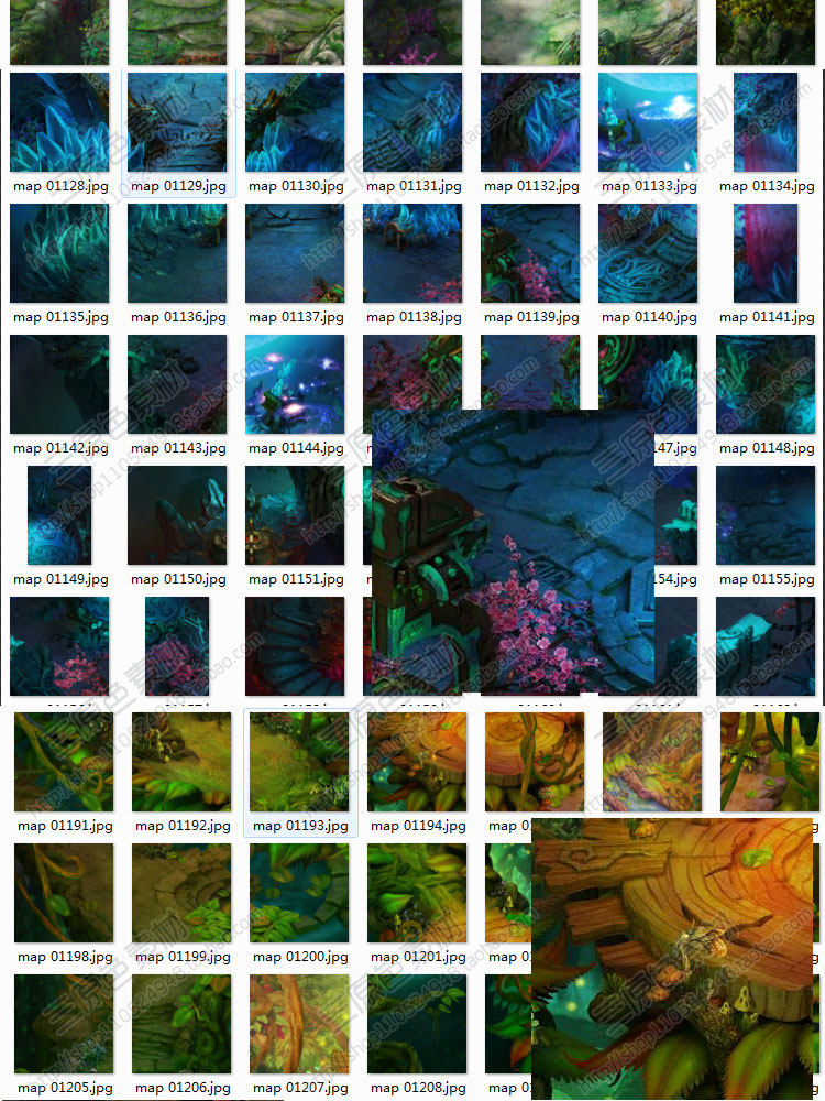 中国风Q版仙侠游戏 复古蓝玻璃风UI界面PSD素材/图标icon场景音效