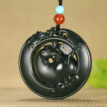 Atmospheric horse to success jade pendant Runyuyuan Hetian jade green jade tower green fine material zodiac horse pendant 71g
