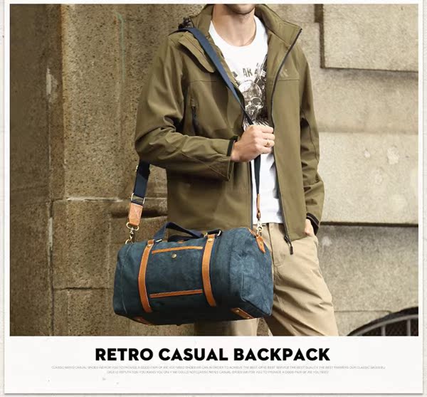 Bông bảy màu thương hiệu túi du lịch châu Âu và Mỹ retro túi xô hình trụ đơn giản cho nam và nữ Quảng Châu - Túi du lịch balo adidas chính hãng