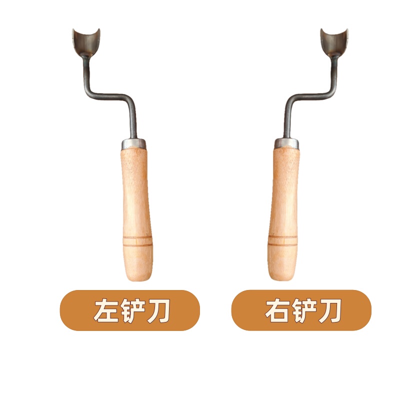 Commercial Oil Fume Cleaning Scraper, Special Left and Right Curved Z-Shaped Wooden Handle Anti-Slip Descaling Tool for Wind Cabinet Blades Commercial Oil Fume Cleaning Scraper, Special Left and Right Curved Z-Shaped Wooden Handle Anti-Slip Descaling Tool for Wind Cabinet Blades