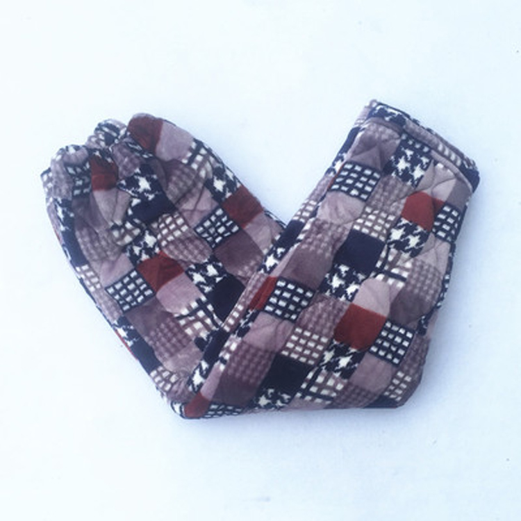 Mùa đông ba lớp dày san hô lông cừu bộ đồ ngủ nam flannel kích thước lớn quần ngủ bình thường ấm nhà quần màu rắn quần dài nữ