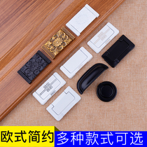 Wardrobe drawer secret handle modern simple European invisible cabinet door handle shoe cabinet flat handle