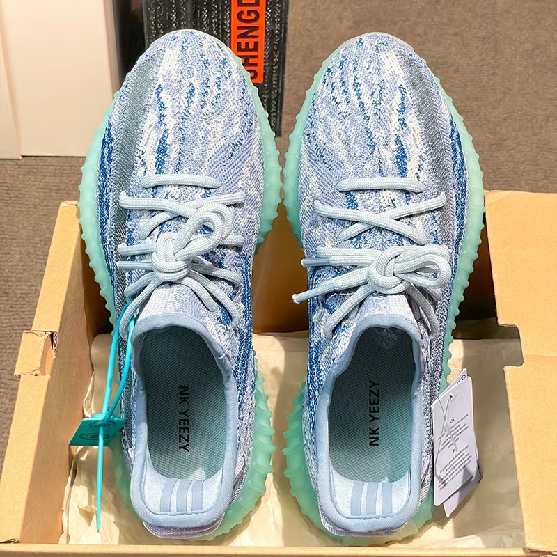Yizi Yeezy 350 Blue Tyranosaurus Rex Men's and Women's Summer Authentic Mesh Casual Sports Shoes