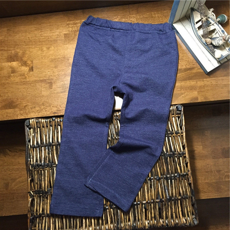 Foreign trade original single children's imitation jeans children's trousers baby casual pants day single elastic pants underwear soft pants