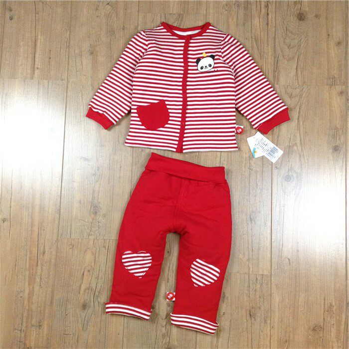 Foreign Trade Raw Single Cotton Padded Jacket Children Cotton Pants Baby Open Crotch Pants Plus Cotton Warm Cotton Clothes Baby Cotton Clothing Winter Thickening New