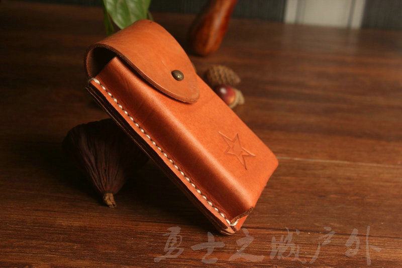 Handmade cá tính retro nam da thuốc lá ví eo túi da màu vàng điện thoại di động túi kit sundries túi ví 	túi đeo hông quân đội