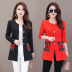 2016 mùa xuân và mùa thu mới nhỏ Suit Coat nữ Hàn Quốc phiên bản Slim dài tay rắn màu Without Collar Casual Suit Slim nhỏ 