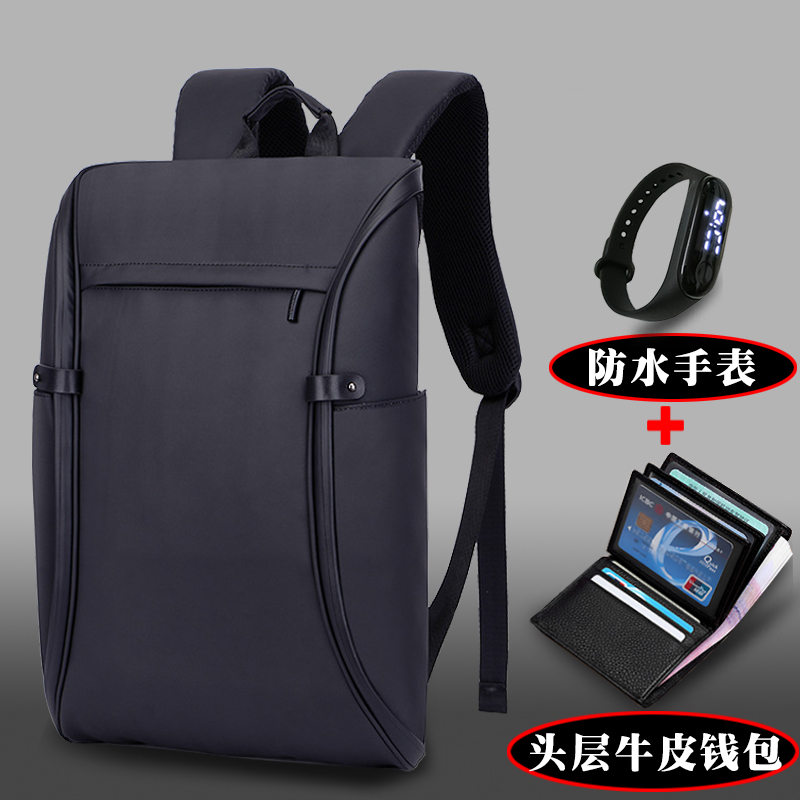 Theft-proof Leisure Shoulder Bag Men's Double Shoulder Bag Tide Card Student School Bag 15 6 Inch Computer Bag Business Travel Sportscapes