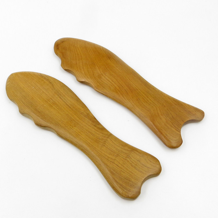 Vietnamese mahogany camphor scraping stick fragrant wood fish-shaped scraping piece massage health scraping board fragrant wood massager