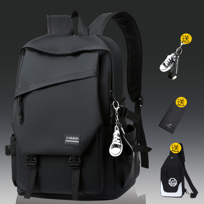 School Bag High School Students High School Boy High School Boy Double Shoulder Bag Large Capacity Ultra Light Protective and Elementary School Pupil Light-to-Shoulder Bag