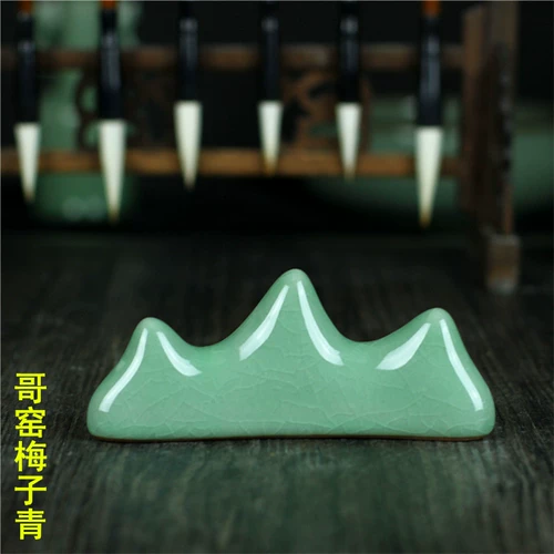 Подлинный Longquan Celadon Trumpet Bijiaoshan Wushan Pen Tuo щетка, чтобы повесить ручку, повесить эссе Четыре сокровища каллиграфии