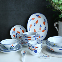 Special Sale Day Style Bucket Hat Ceramic Rice Bowl sauce Soup Spoon Noodle Bowl with glazed Lower Colored Vegetable Dish Fish Pan Disc Small Spoon